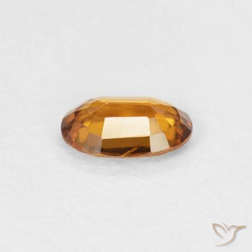 Zircão Laranja Médio Natural 0.56ct, oval, VVS