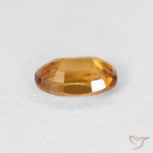 Zircão Laranja Médio Natural 0.76ct, oval, VVS-VS