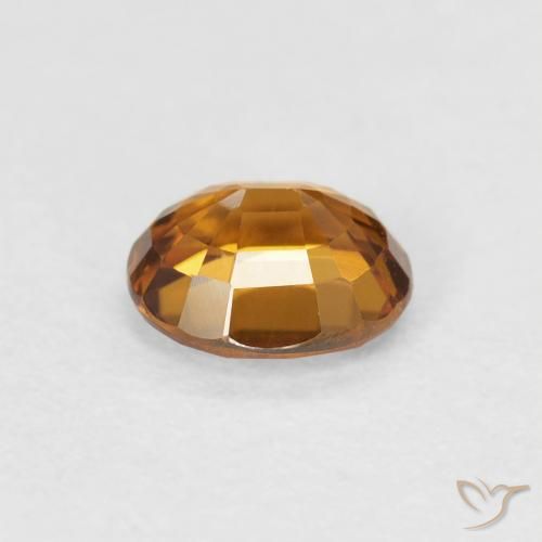 Zircão Laranja Médio Natural 1.00ct, oval, VVS-VS