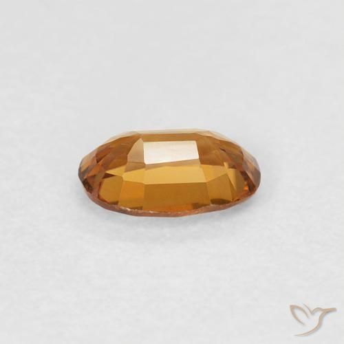 Zircão laranja marrom Natural 0.68ct, oval, VVS-VS