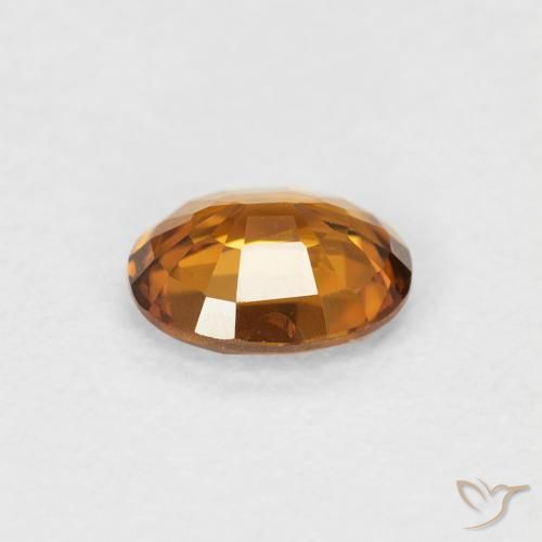 Zircão laranja marrom Natural 0.82ct, oval, VVS-VS