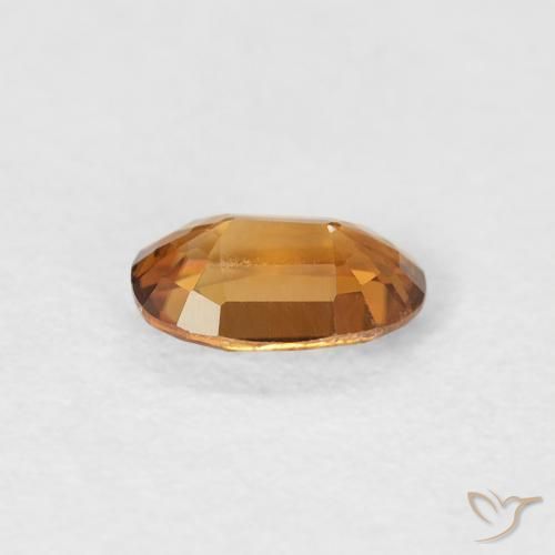 Zircão laranja marrom Natural 0.66ct, oval, VVS-VS