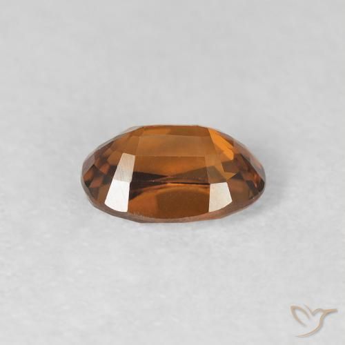 Zircão Laranja acastanhado Natural 0.86ct, oval, VVS
