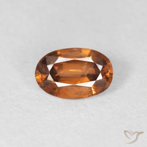 0.69ct Natural terra laranja Zircão, oval, VVS