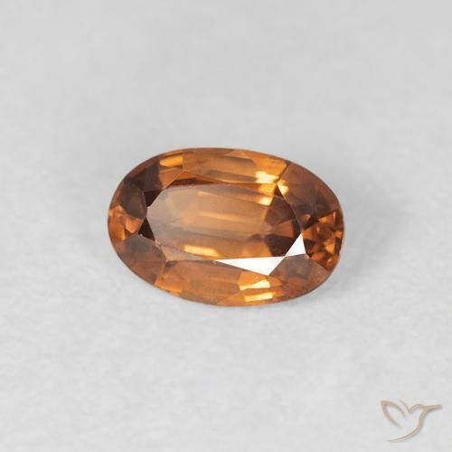 Zircão terra laranja Natural 0.69ct, oval, VVS