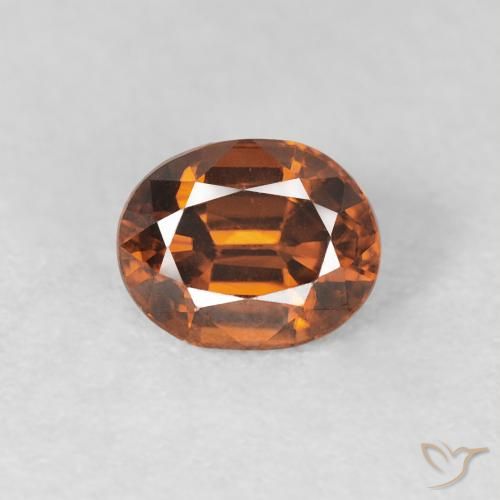 1.00ct Natural Laranja Profundo Zircão, oval, VVS