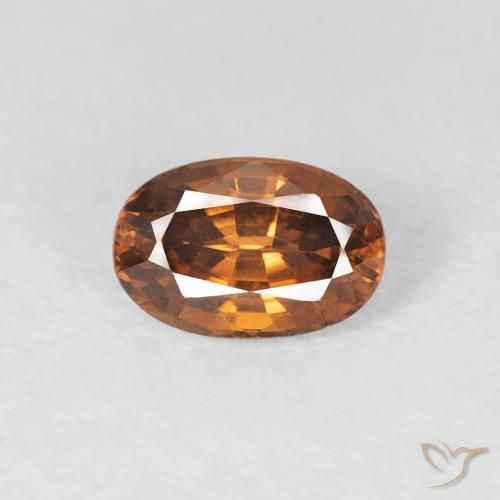0.84ct Natural Laranja Profundo Zircão, oval, VVS-VS