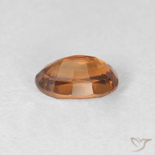 Zircão Laranja Profundo Natural 0.84ct, oval, VVS-VS
