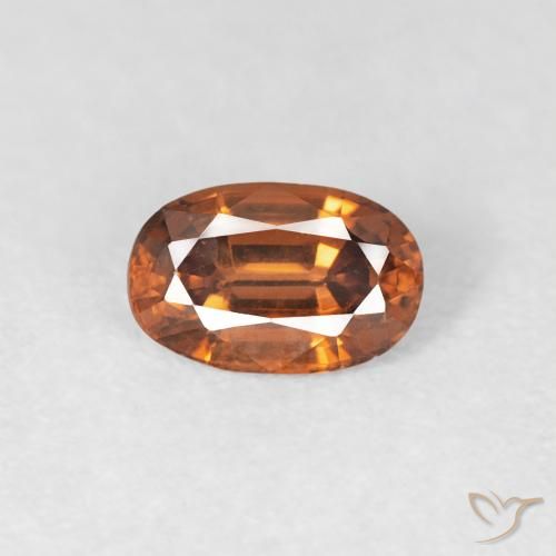 0.69ct Natural Laranja Profundo Zircão, oval, VVS