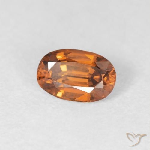 Zircão Laranja Profundo Natural 0.69ct, oval, VVS