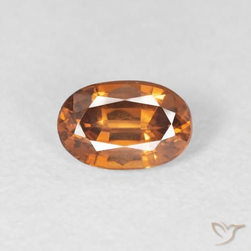 0.75ct Natural Laranja Profundo Zircão, oval, VVS