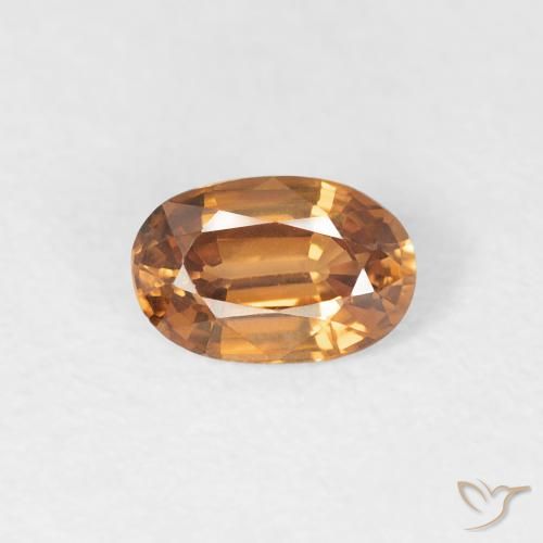 0.64ct Natural Laranja Médio Zircão, oval, VVS