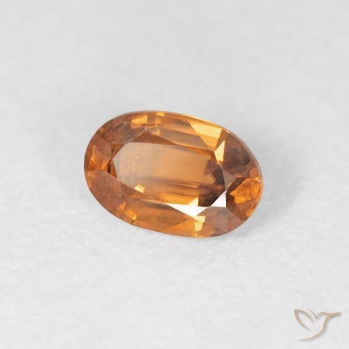 Zircão laranja marrom Natural 0.70ct, oval, VVS