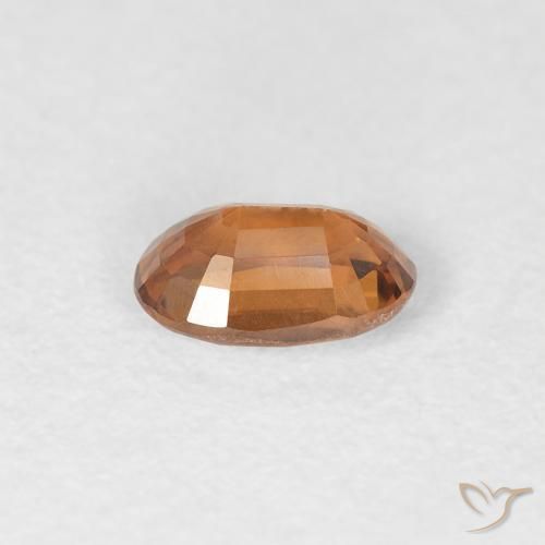 Zircão laranja marrom Natural 0.70ct, oval, VVS