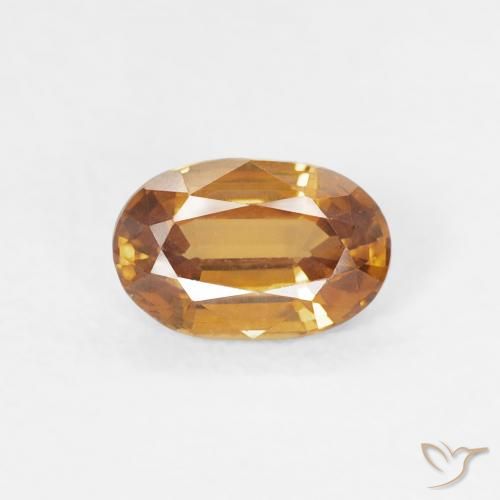0.70ct Natural Laranja Médio Zircão, oval, VVS
