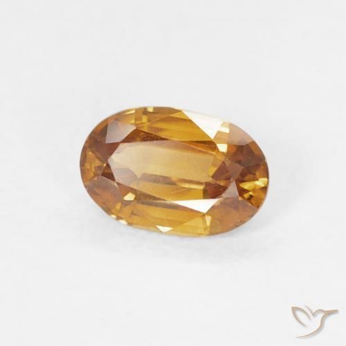 Zircão Laranja Médio Natural 0.70ct, oval, VVS