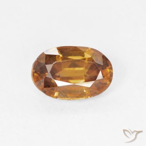 0.72ct Natural Laranja Médio Zircão, oval, VVS
