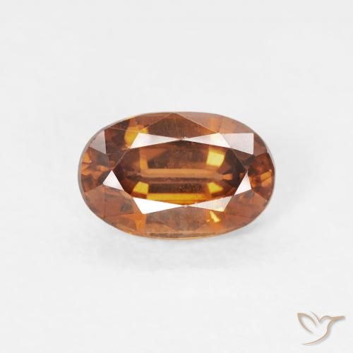 0.73ct Natural Laranja Médio Zircão, oval, VVS