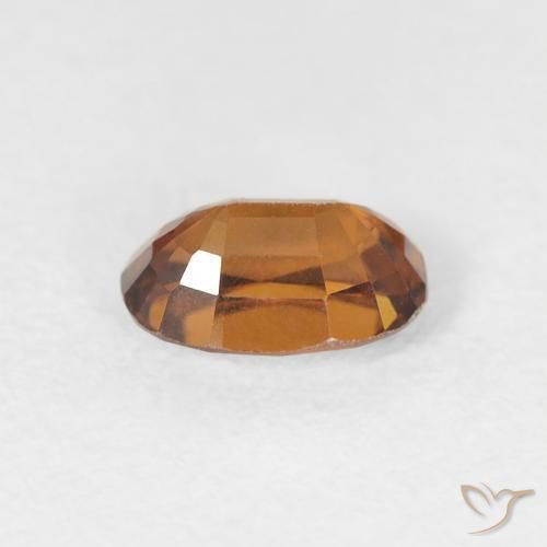 Zircão Laranja acastanhado Natural 0.81ct, oval, VVS