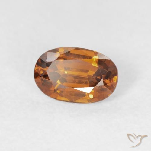 Zircão terra laranja Natural 0.76ct, oval, VVS