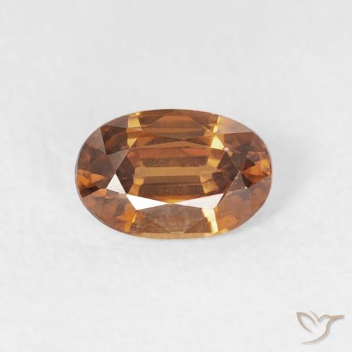 0.74ct Natural Laranja Médio Zircão, oval, VVS