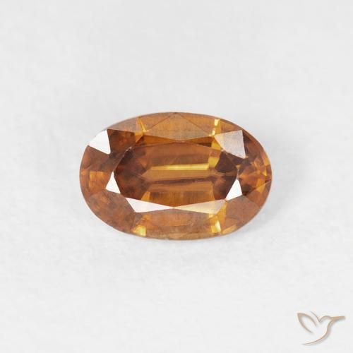 0.69ct Natural laranja marrom Zircão, oval, VVS