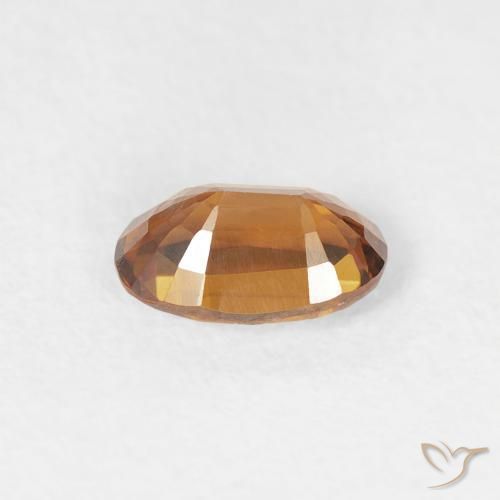 Zircão laranja marrom Natural 0.69ct, oval, VVS