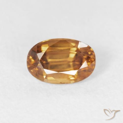 0.83ct Natural laranja marrom Zircão, oval, VVS
