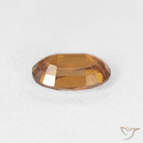 Zircão laranja marrom Natural 0.71ct, oval, VVS