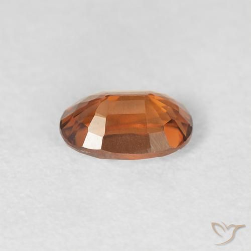 Zircão Medium Dark-Orange Natural 0.76ct, oval, VVS