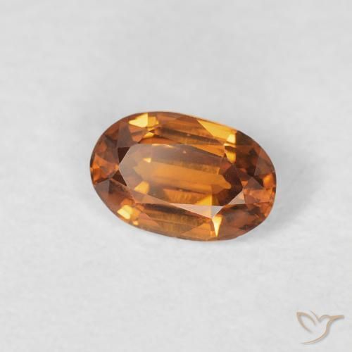 Zircão Medium Dark-Orange Natural 0.71ct, oval, VVS