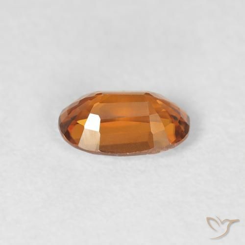 Zircão Medium Dark-Orange Natural 0.71ct, oval, VVS