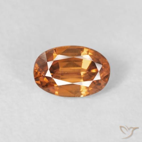 0.85ct Natural Laranja Médio Zircão, oval, VVS