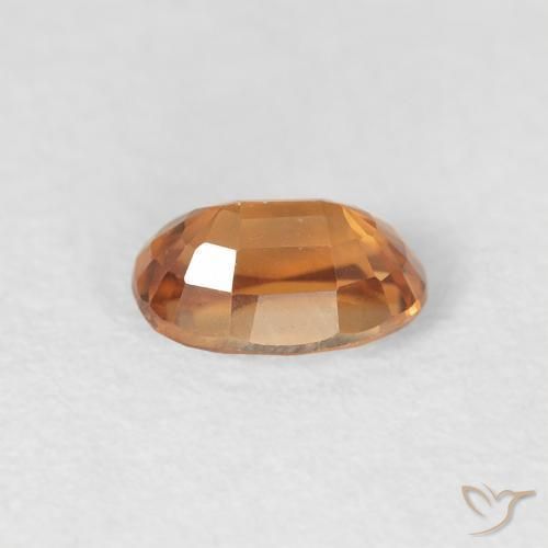 Zircão Laranja Médio Natural 0.85ct, oval, VVS