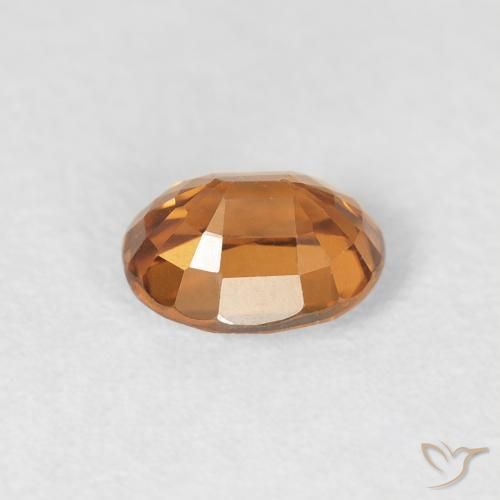 Zircão Laranja Médio Natural 1.00ct, oval, VS
