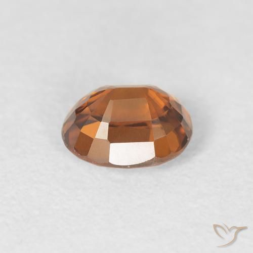 Zircão Medium Dark-Orange Natural 1.00ct, oval, VVS-VS