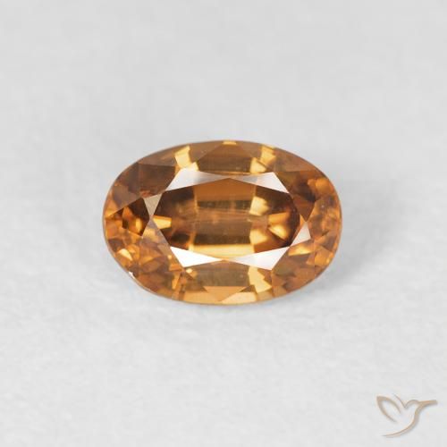 0.91ct Natural Laranja Médio Zircão, oval, VVS-VS, Photo A