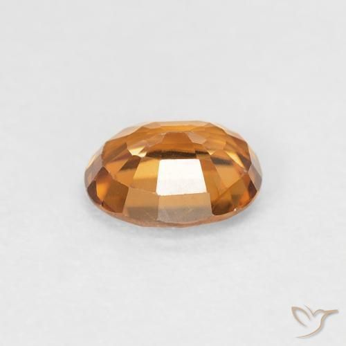 Zircão Laranja Profundo Natural 0.86ct, oval, VVS-VS