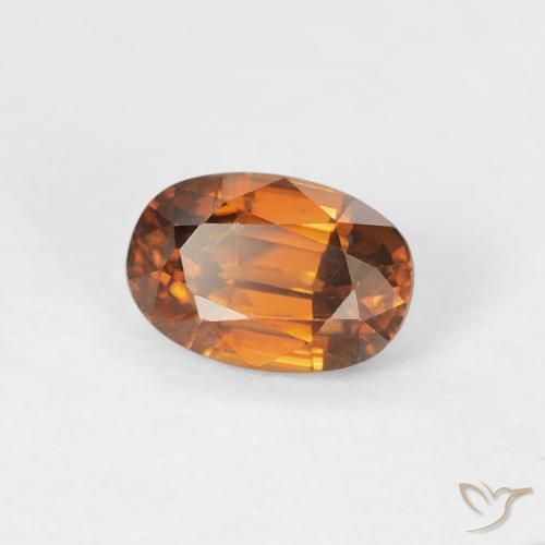 Zircão terra laranja Natural 0.93ct, oval, VVS-VS