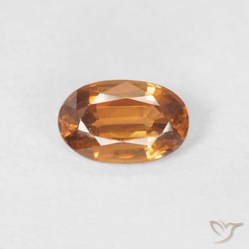 0.63ct Natural Laranja Médio Zircão, oval, VVS-VS