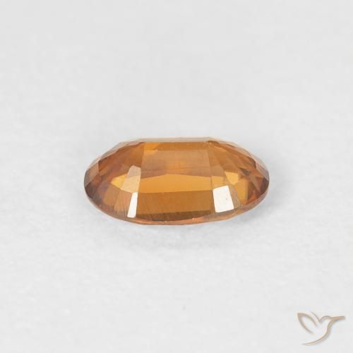 Zircão Laranja Médio Natural 0.63ct, oval, VVS-VS