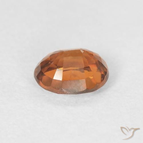 Zircão Laranja Médio Natural 1.00ct, oval, VVS-VS