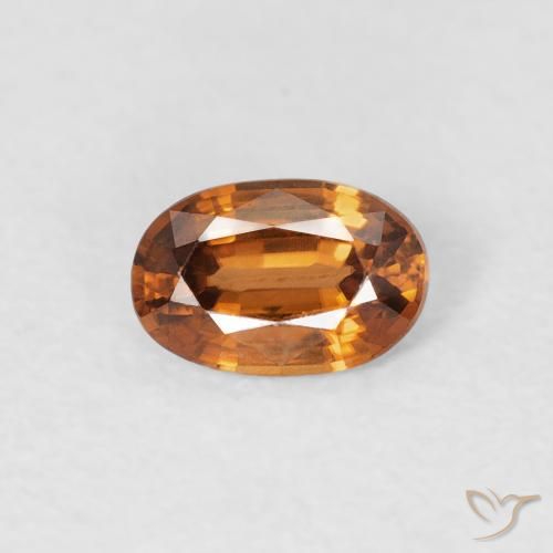 0.68ct Natural terra laranja Zircão, oval, VVS
