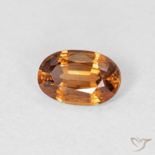 Zircão terra laranja Natural 0.68ct, oval, VVS