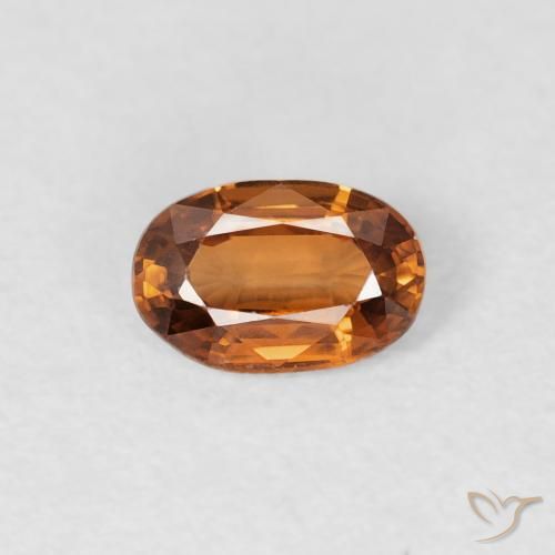 0.66ct Natural Laranja acastanhado Zircão, oval, VVS