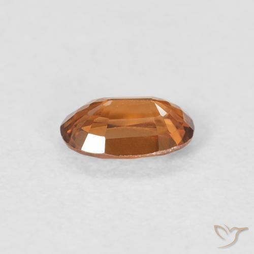 Zircão Laranja acastanhado Natural 0.66ct, oval, VVS