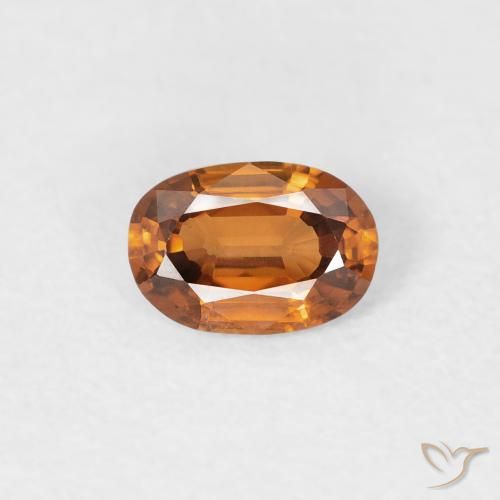 0.55ct Natural Laranja acastanhado Zircão, oval, VVS