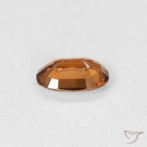 Zircão Laranja acastanhado Natural 0.55ct, oval, VVS