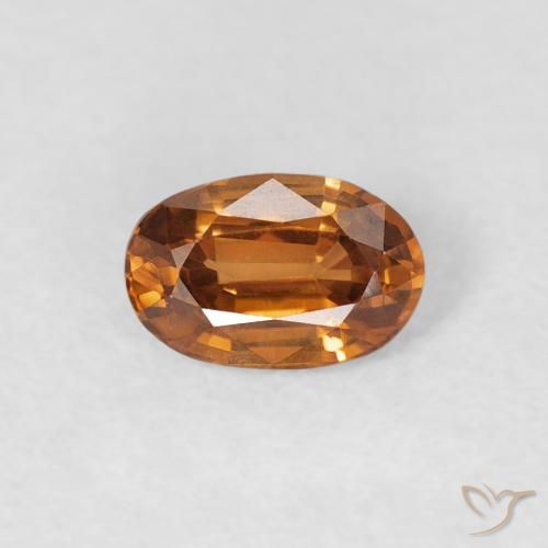0.73ct Natural terra laranja Zircão, oval, VVS
