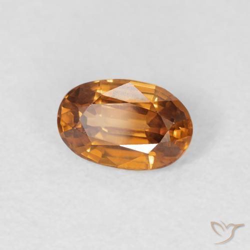 Zircão terra laranja Natural 0.73ct, oval, VVS